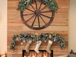 Dekorativni drveni kolski točak, zaprežna kola