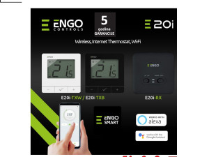 TERMOSTAT ENGO E20i  BEŽIČNI PROGRAMABILNI WI-FI
