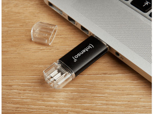 USB Flash drive 64GB, USB 3.2, USB-C, USB-A, Twist Line