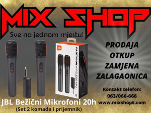 2 JBL Bežična Bluetooth MIC za PartyBox 720 520 320 120 Karaoke