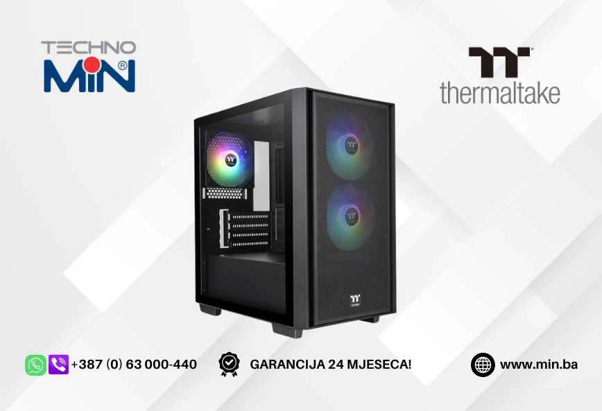 Thermaltake Versa H16 TG ARGB - Boîtier PC Blanc Neige Avec Vitre Trempée Et Ventilos RGB | Format Micro Tour