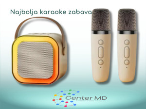 Bluetooth karaoke Zvučnik sa Dva Mikrofona