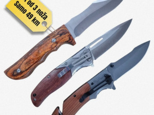 PREMIUM SET NOŽEVA 3 KOMADA NOZ LOV RIBOLOV KAMP