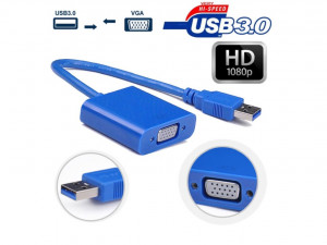 USB 3.0 NA VGA PRELAZ Adapter Kabal Konverter HD 1080P