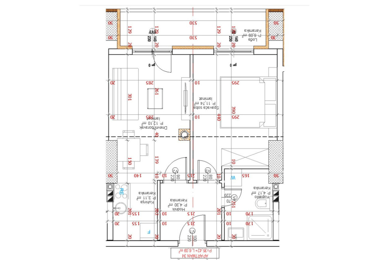 Dvosoban apartman / stan / 39m2 /  Brus / Trebević 6