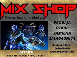 FORTNITE COBALT STAR +1000 V-Bucks Playstation 4 5 PS4 PS5 Vbucks