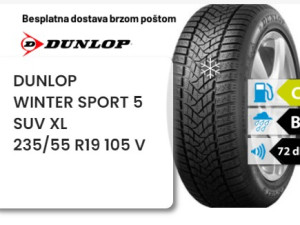 235/55 R 19 105V XL DUNLOP WINTER SPORT 5 SUV
