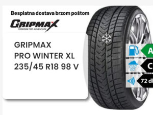 235/45 R 18 98V XL GRIPMAX PRO WINTER