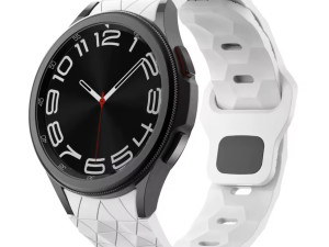 Football narukvica Samsung Watch 4 5 6 7 Pro FE white