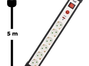 Produžni kabl prenaponska zaštita 6 utičnica 5m 3500W