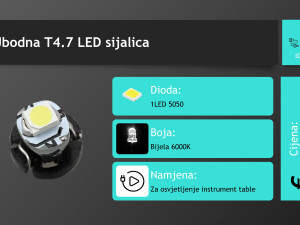 T5 / T4.7 LED NEO SIJALICE ZA INSTRUMENT TABLU (10kom)
