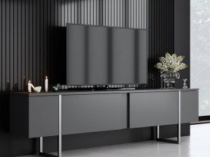 TV jedinica Luxe - antracit, srebro