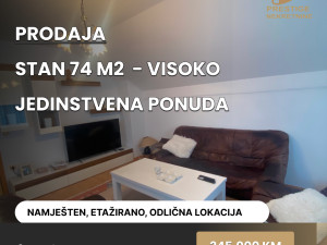 Stan 74m2 - Centar/Visoko - JEDINSTVENA PONUDA
