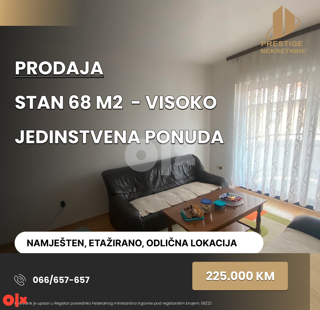 Stan 68m2 - Centar/Visoko - JEDINSTVENA PONUDA