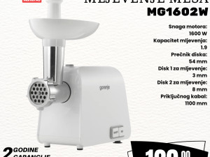 GORENJE Mašina Za Mljevenje Mesa MG1602W