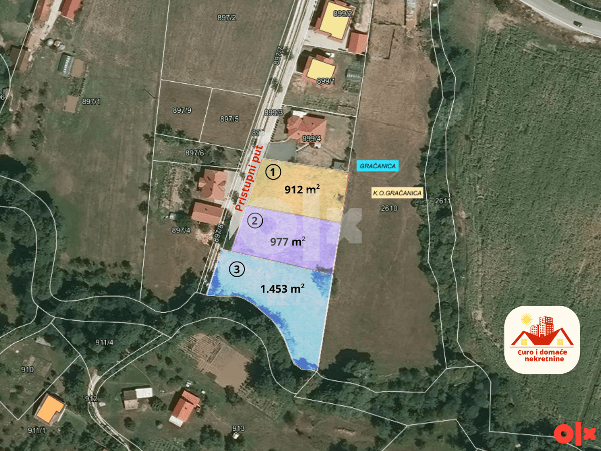 Prodaje se zemljište u Gračanici. Kontakt 062 773 550