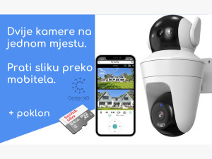 Dvostruka pokretna kamera + SD 64GB video nadzor