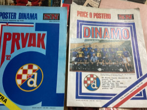 Lot 2 postera šal i zastavica Dinama