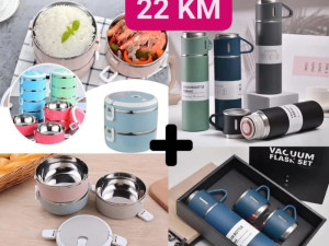Posuda za hranu Termo Lunch Box + Termos boca sa 3 solje AKCIJA