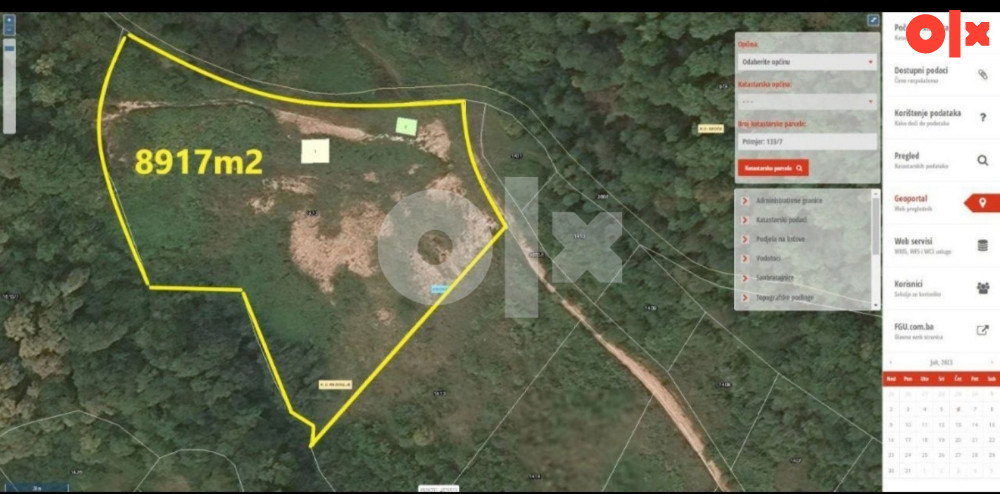 Zemljište Visoko Radovlje  8917m2 / 5 KM po m2 MOŽE ZAMJENA