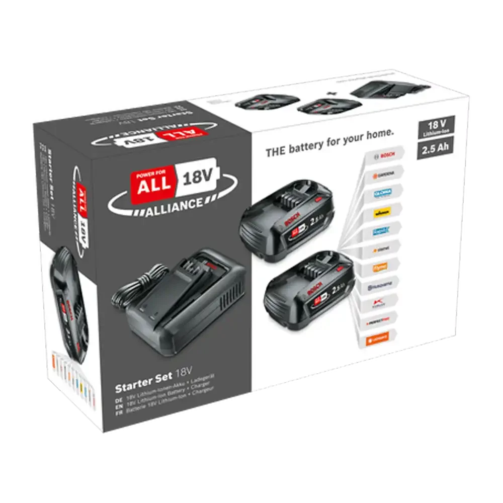 Bosch Set 2x Baterija 2.5 Ah + Punjač AL 18V-44