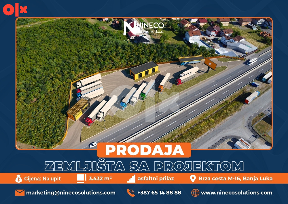 ZEMLJIŠTE SA PROJEKTOM - BANJA LUKA - 3.432 m2