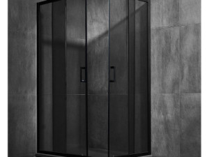 Staklo za tuš kabinu kabine 90x90x195cm crni okvir
