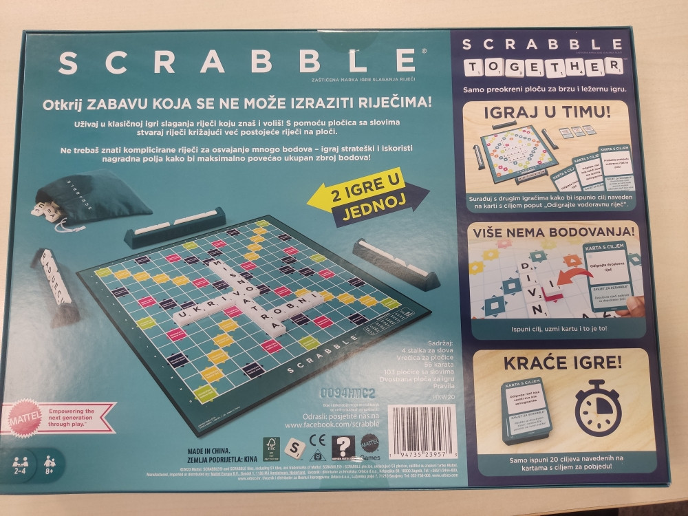 Scrabble original 2u1 set