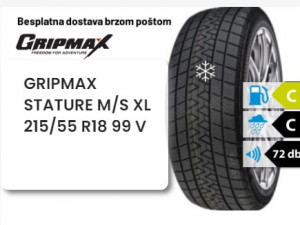 215/55 R 18 99V XL GRIPMAX STATURE M/S