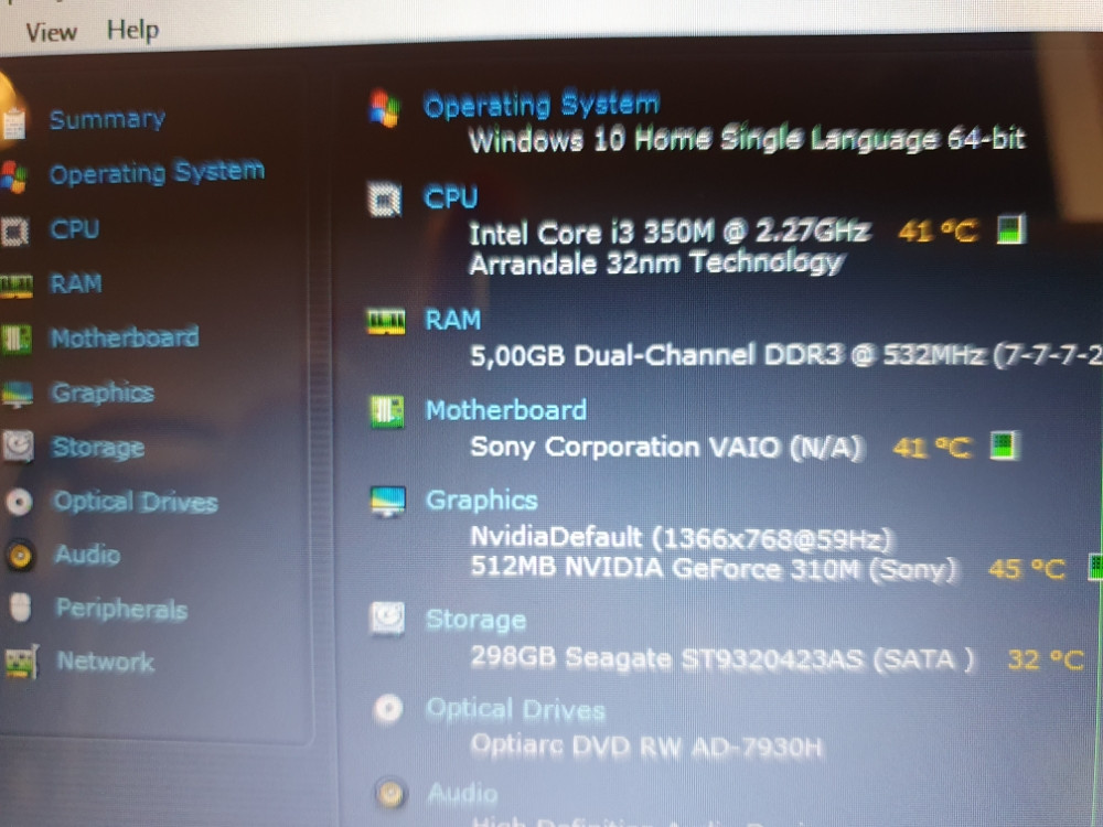 Sony Vaio VPCS12J1E/5GB Ram-a/320GB HDD