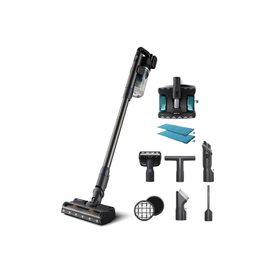 PHILIPS štapni usisivač s krpom XC8057/01 Crni