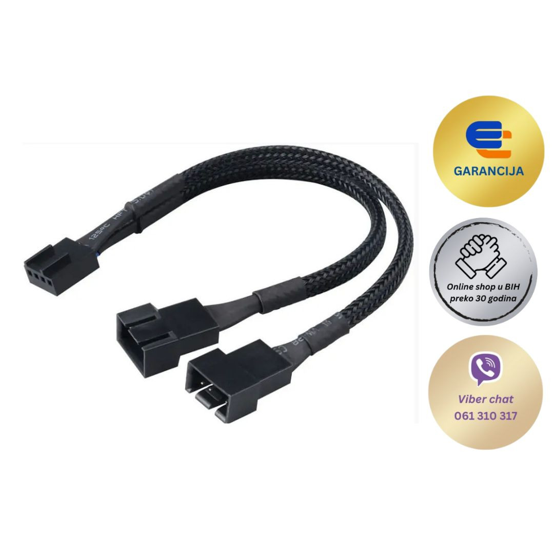 Razdjelnik za računarske ventilatore 5u1 4pin PWM 031526