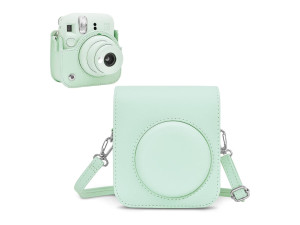Zaštitna kožna futrola za fotoaparat fuji instax  zelena 040509