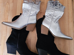 Kožne cizme ženske kaubojke 36 37