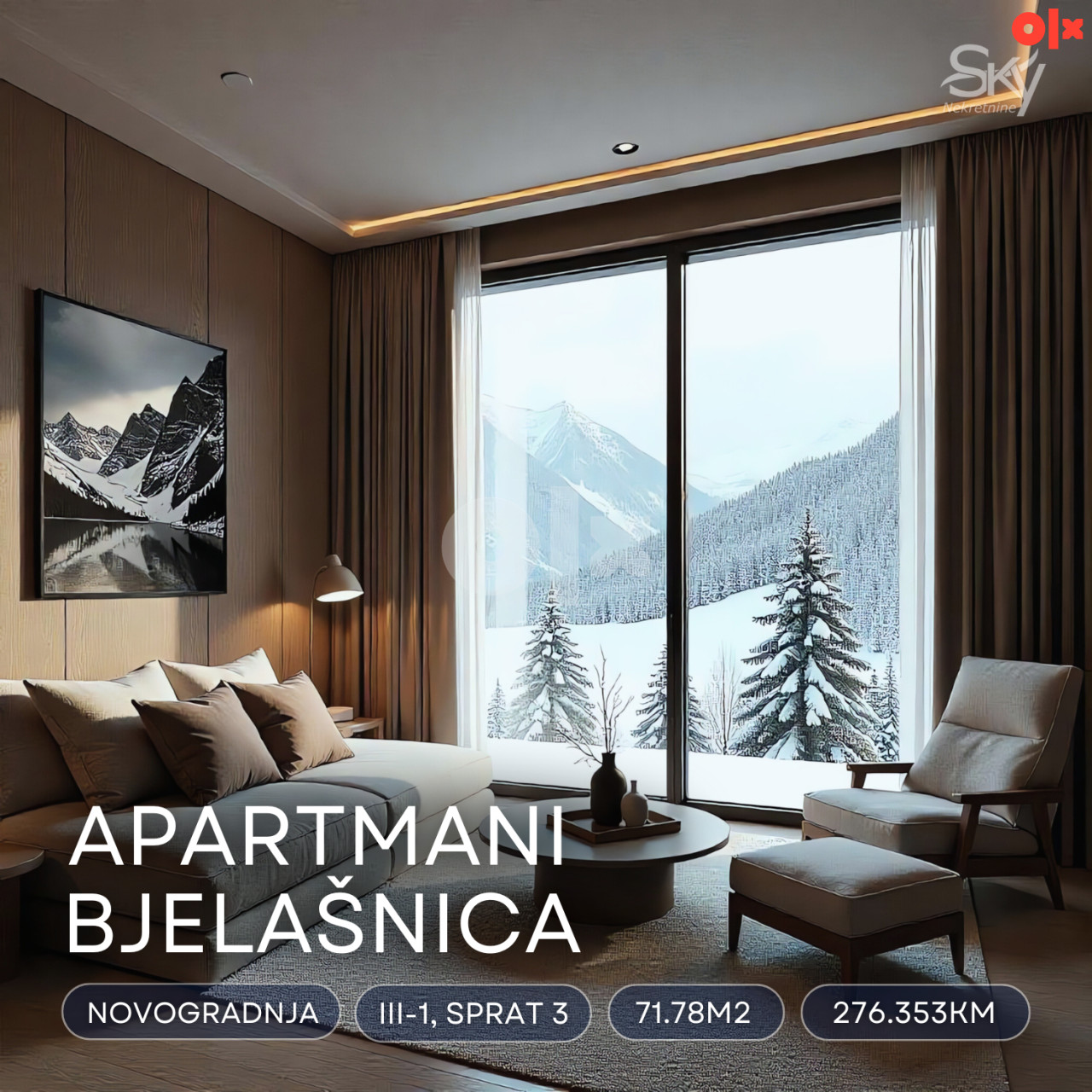 APARTMANI BJELAŠNICA, BABIN DO - 71.78m2