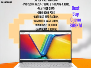 Laptop Asus Ryzen 7320U, Ram 16GB DDR5. SSD 512
