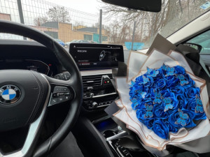 POKLON BUKET PLAVIH RUZA SA LEPTIRIMA OSMI MART