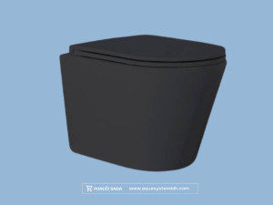 Ugradbena konzolna crna WC šolja SAVA BLACK