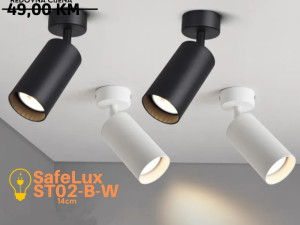 Stropna Rasvjeta Reflektor SafeLux ST02-B-W - Crna - Bijela