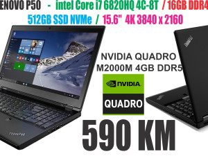 LAPTOP LENOVO  I7/ 16GB DDR4/ NVIDIA 4GB DDR5 /4K 15.6"/512 SSD