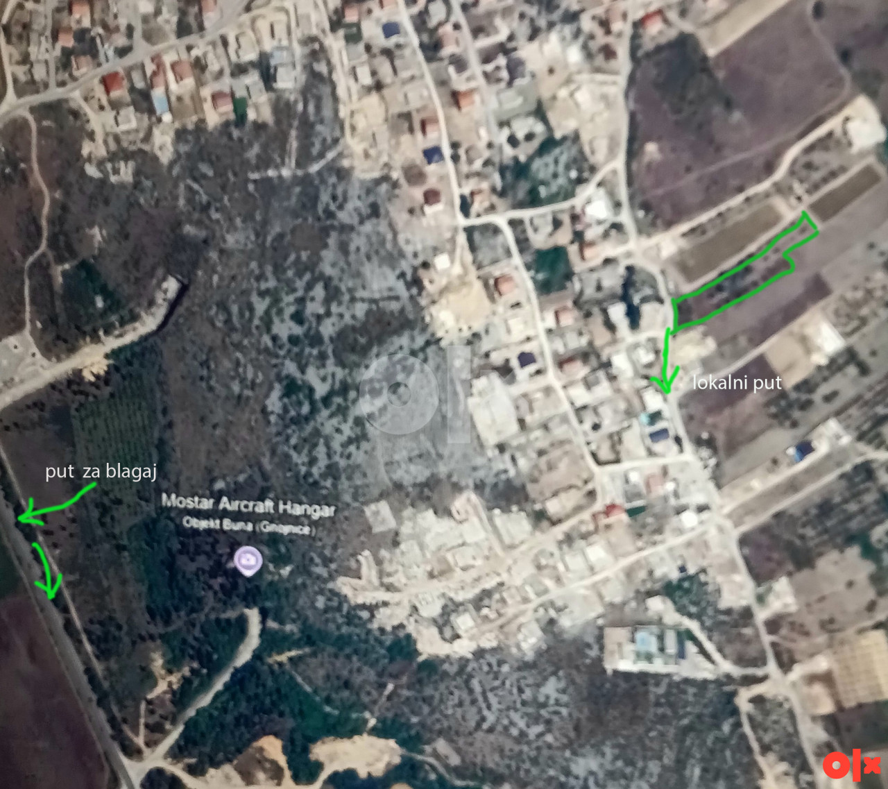 Zemljište Mostar GNOjNICE 2900m2.  Broj mobilnog 062228331 2