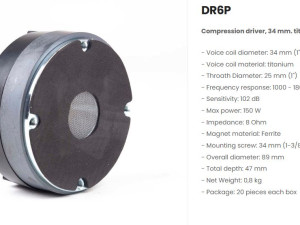 Zvučnik visokotonac 1.35'' Master Audio DR6P