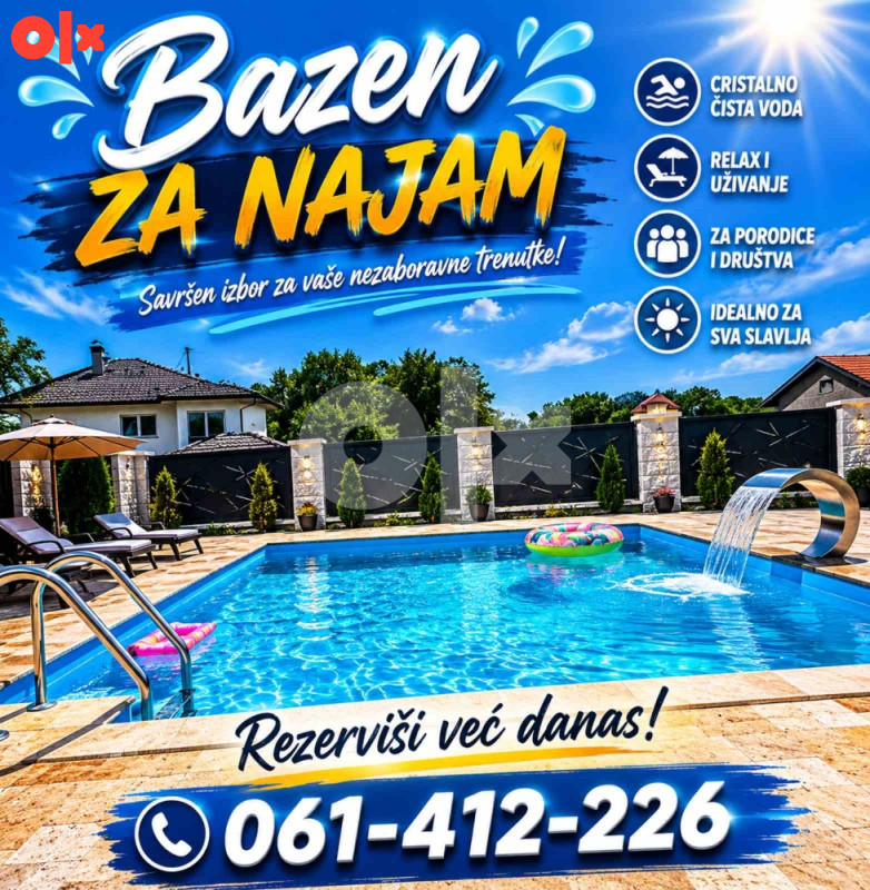 Kuca sa bazenom, stan na dan, apartman **061412226