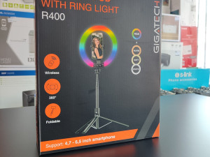 Gigatech R400 Selfie Tripod RGB Ring Light Stalak 31-190cm