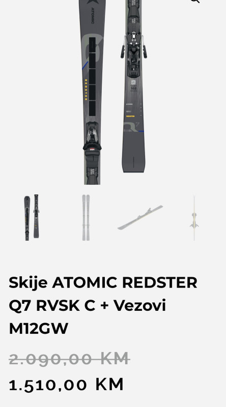 ATOMIC REDSTER Q7 RVSK C + Vezovi M12GW