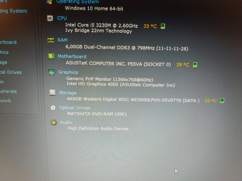 Asus P55VA/6GB Ram-a/500GB HDD