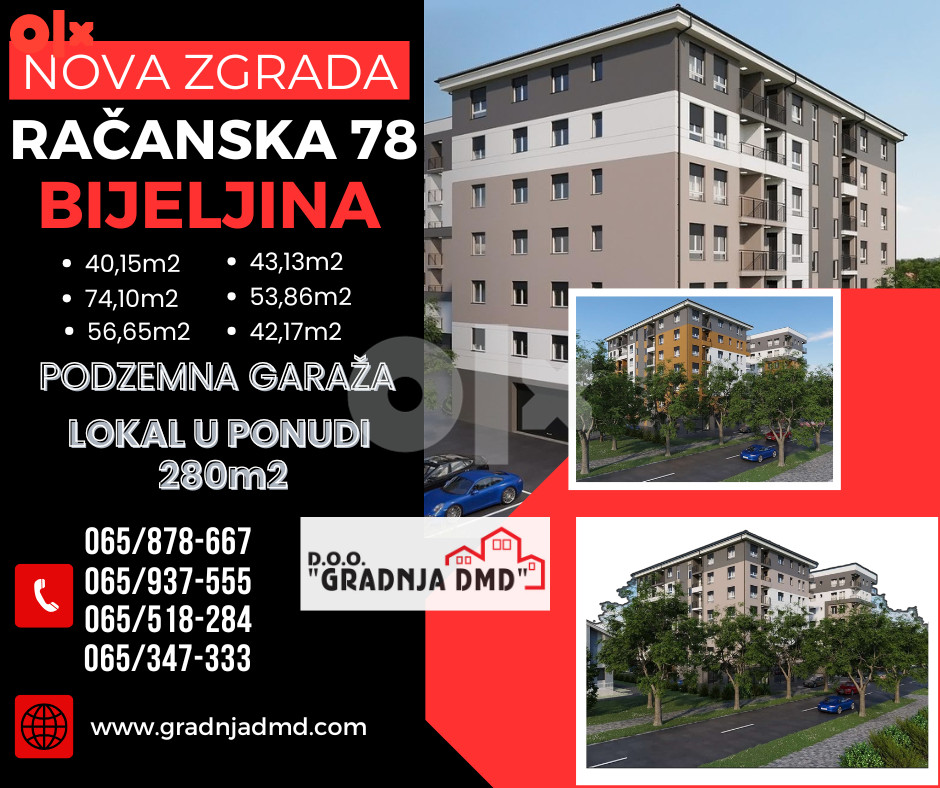 GradnjaDMD prodaje STANOVE  RAČANSKA 78 - BIJELJINA 2
