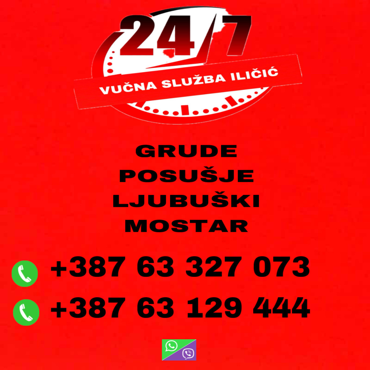 VUČNA SLUŽBA ŠLEP PRIJEVOZ GRUDE ŠIROKI POSUŠJE LJUBUŠKI MOSTAR