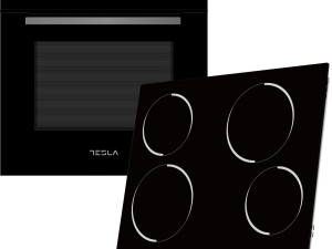Ugradni električni šporet i ploča set crni Tesla BO901MB + HV6401