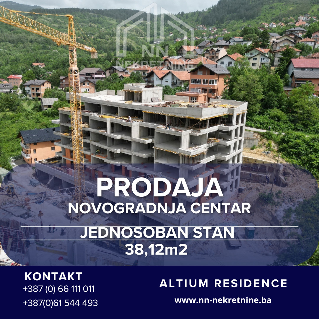 NN Nekretnine : Jednosoban stan 38m2 - Centar - novogradnja